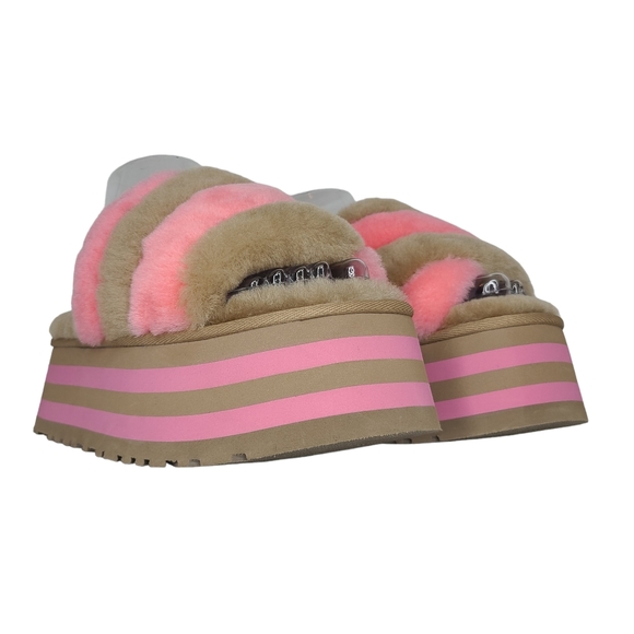 UGG Shoes - UGG Disco Stripe Platform Slide Slippers 1120875 Size 7 NWOB
